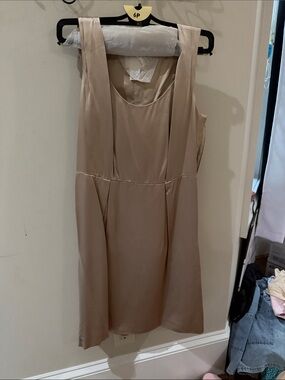J. Crew Taupe Silk Lined Dress